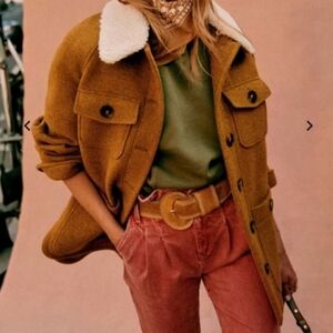Sezane Eddy Wool Coat 6 Ochre